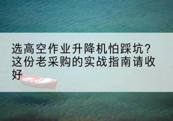 浦北高空作业升降机厂家推荐-选高空作业升降机怕踩坑？这份老采购的实战指南请收好