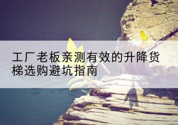 浦北升降货梯怎么选-工厂老板亲测有效的升降货梯选购避坑指南